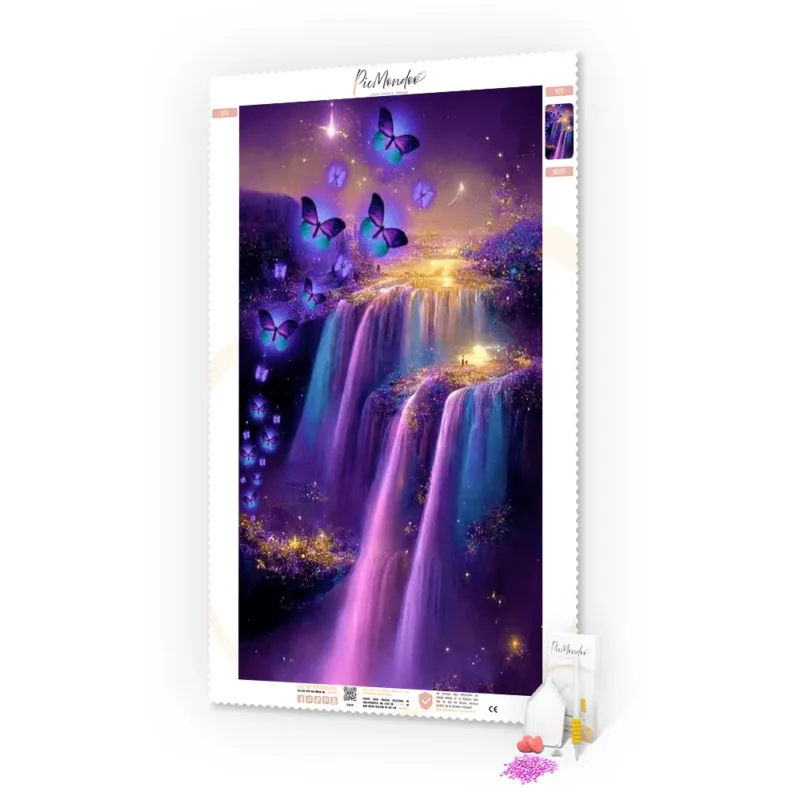 Diamond Painting XXL Leinwand Glitzerwelt der Schmetterlinge