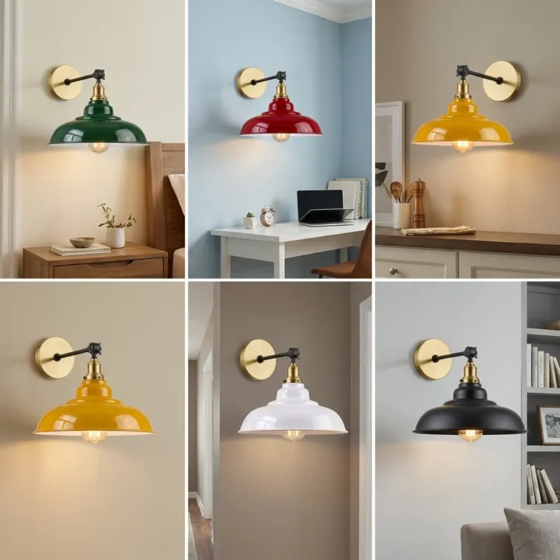 Verstellbare Wandleuchte – Vintage Fabrik Industrie Wandlampe | Ø 32cm | E27 ~3965