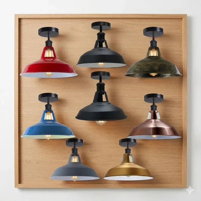e27 metall deckenlampe factory design mehrfarbig