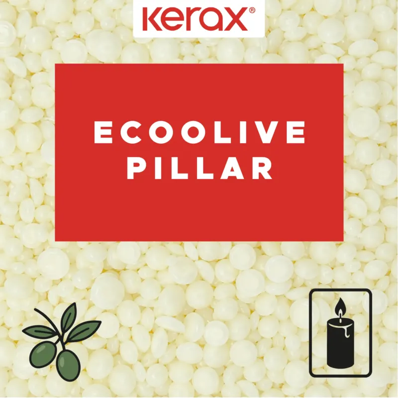 kerax ecoolive pillar olivenwachs für standkerzen