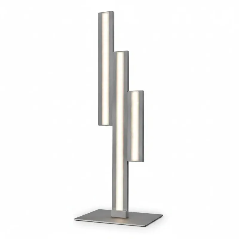 LED Tischlampe Empire dimmbar 50cm Alu gebürstet Tischlampe