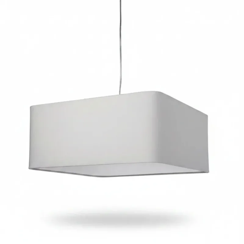Esprit Stoff Pendelleuchte Big Linea ?50 eckig weiß