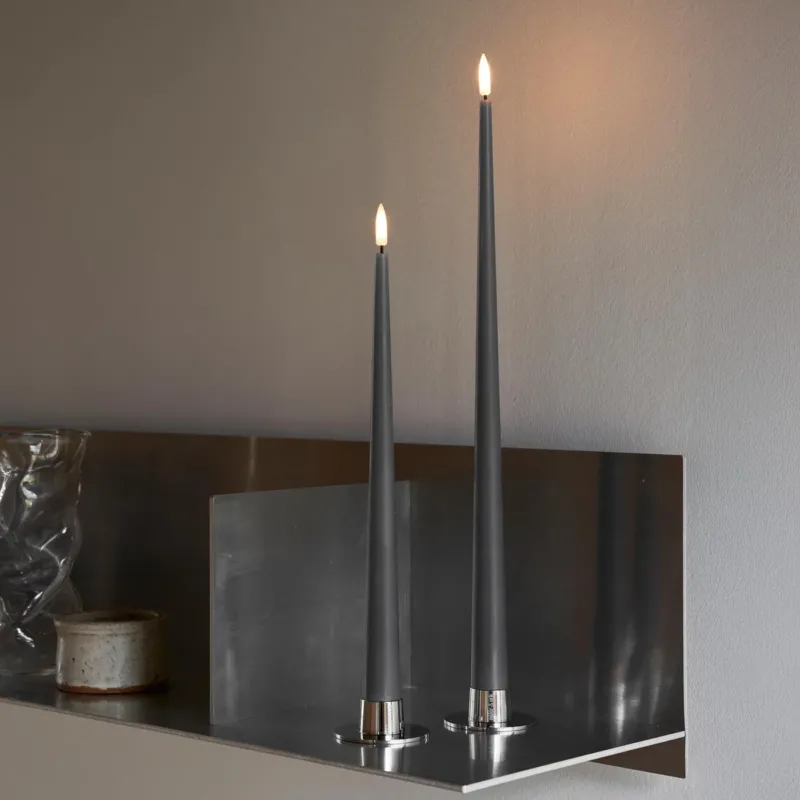 Ester & Erik LED Stabkerzen 2er Set - 74 dark slate