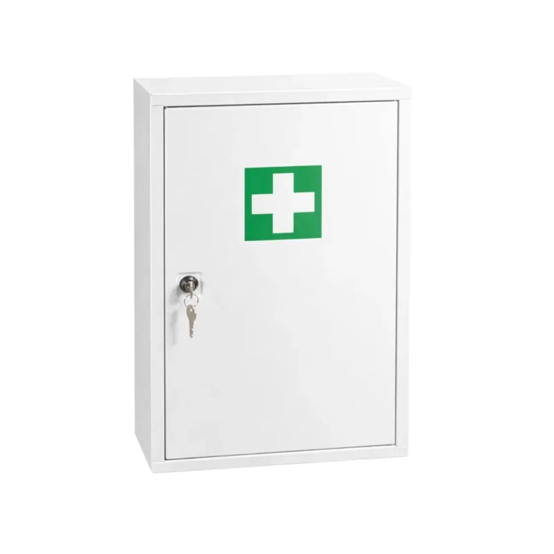 FAP Verbandschrank B, Metall, 3 Fächer, weiß, abschließbar