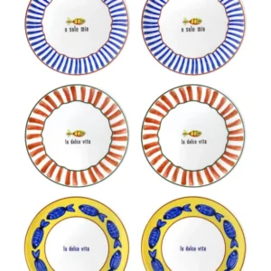 Fish Cake Plate Set of 6 19 cm - Exporgin - Global Shopping Site