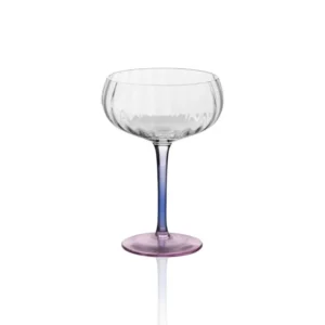 Footed Glass Ice Cream Bowl Blue Pink 280 ml - Exporgin | Global Shopping Site