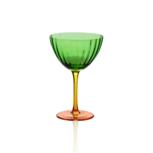 Footed Glass Ice Cream Bowl Green 240 ml - Exporgin | Global Shopping Site