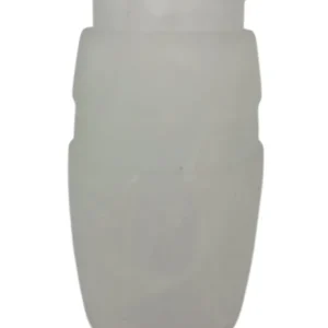 Glasschirm Alabaster weiß G4 G9 GY6,35 Loch 23mm 7cm hoch – Lampenglas Ersatzglas weiß marmoriert länglich 4cm durchmesser