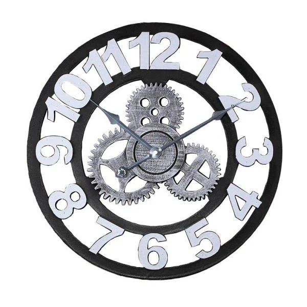 Industrie Wanduhr mit 3D Zahlen