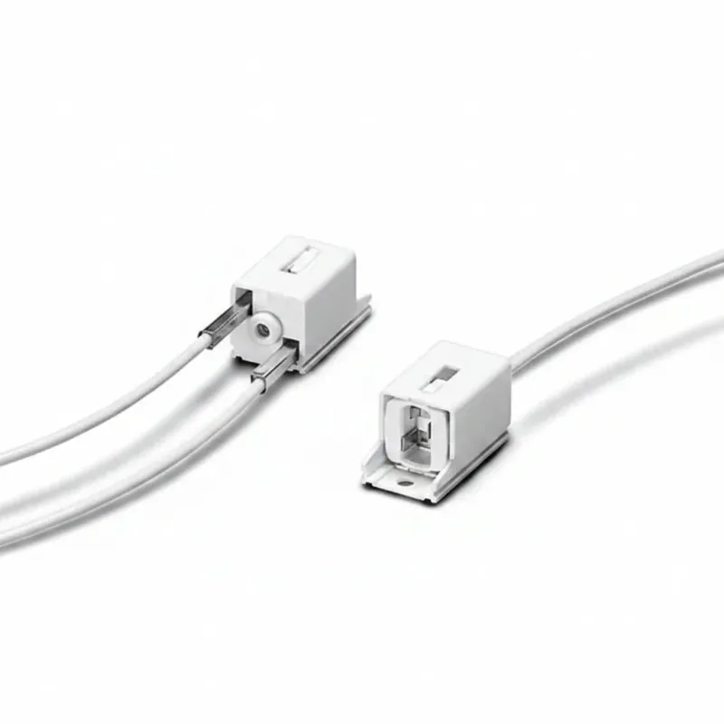 Houben Fassung T2 T7 Vossloh Aufbaufassung W4,3 107536 mit 29cm Kabel
