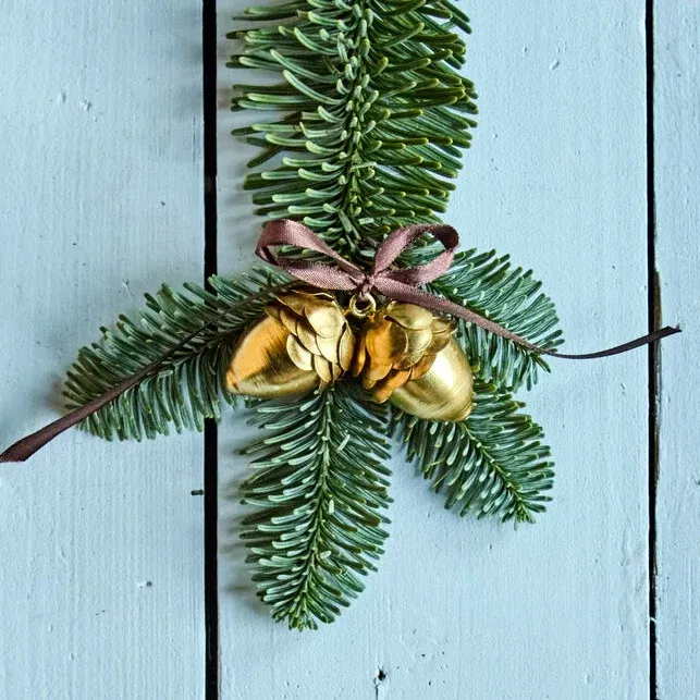 Dekoanhänger Acorn 4er Set - gold