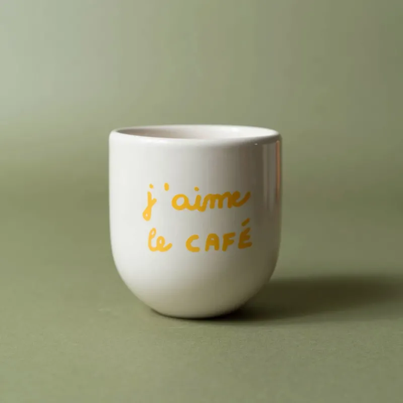 Becher J'aime le café - cremeweiß