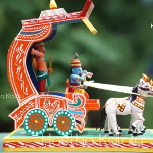 Krishna Arjuna Chariot - Wooden Chariot | Kurukshetra War Scenes