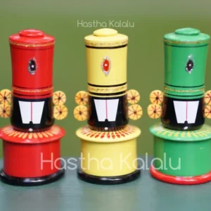 Handmade Saffron and Turmeric Storage Container in Lord Venkateshwara Head Shape