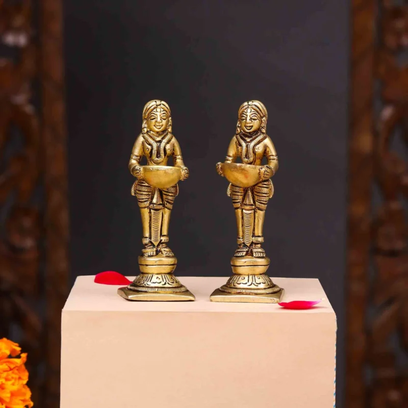 Deep Lakshmi Diya Idols Pair (4.5 inch)