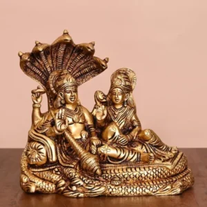 Brass Vishnu Lakshmi On Sheshnag Idol (6.5 INCH)