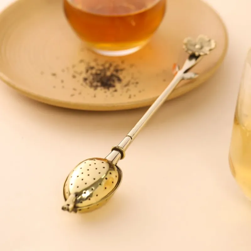 Brass Flower Handle Tea Infuser