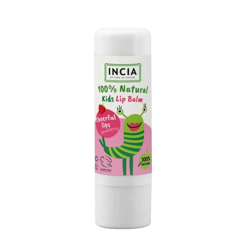 INCIA Kids Lip Balm – 100% Natural Strawberry Moisturizing Lip Care With Shea Butter & Calendula Oil 6g - Exporgin - Global Shopping Site