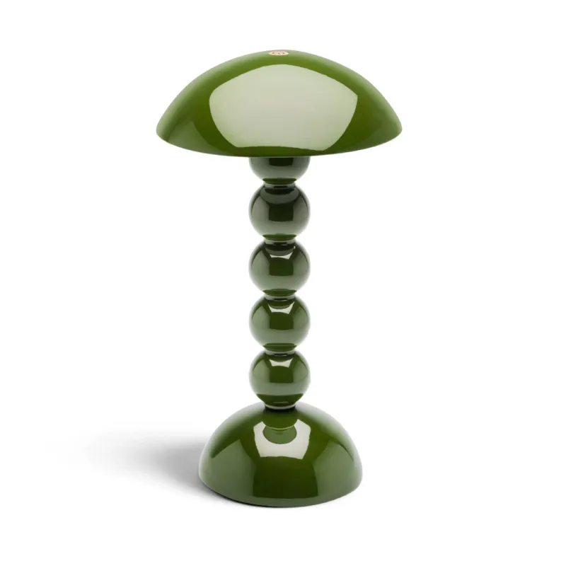 Khaki Lacquer Rechargeable Bobbin LED Lamp - Addison Ross Ltd UK