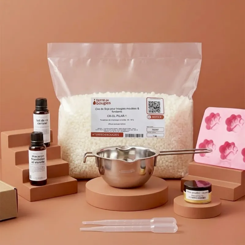 Kit de fondant - Mes premiers Fondants parfumés kit accessoire fabrication bougie maison DIY Terre de Bougies