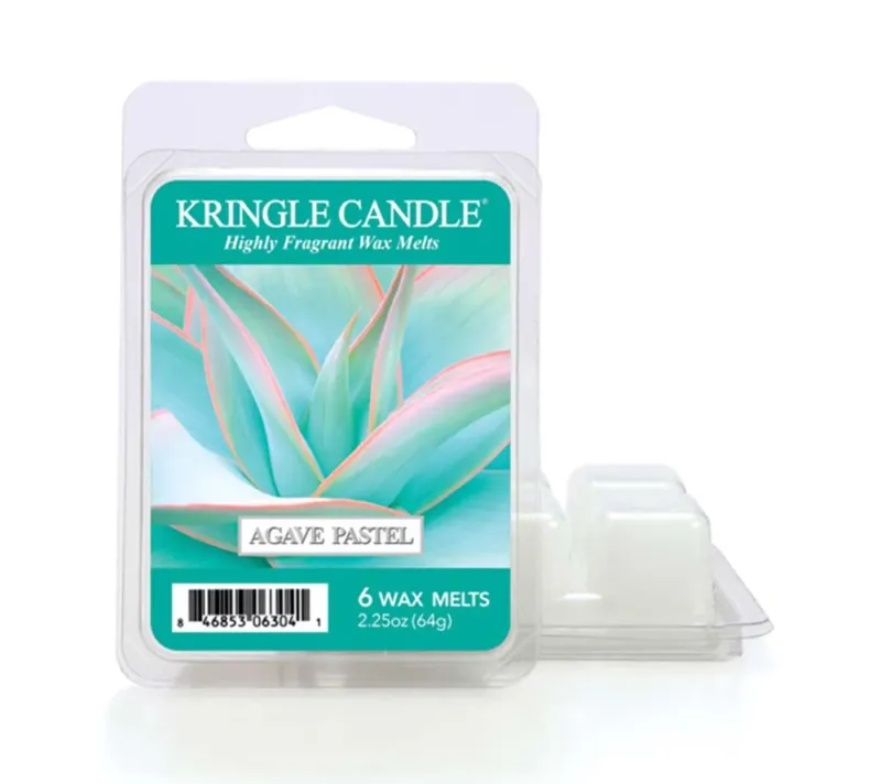 Agave Pastel Wax Melts von Kringle Candle kaufen – sommerlicher Duft nach Zitrus, roten Früchten & Meerbrise, 6er Pack
