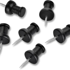 Kurk24 Houten pushpins - 40 stuks - Zwart