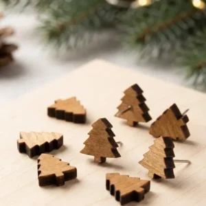 Kurk24 Pushpins – Houten Boompjes – 40 Stuks