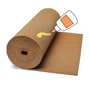 Kurk24 Rollenkork für Pinnwand - Stärke: 8 mm - Breite: 1 m - Länge: 10 m - VORGEKLEBT
