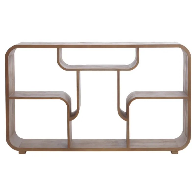 Hellbraunes Holzsideboard mit offenen Fächern von Light & Living