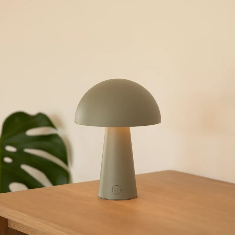 LED Tischlampe Pilz outdoor - olive