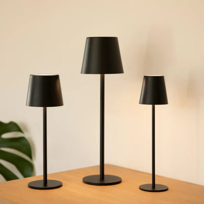 LED Tischlampe outdoor - schwarz