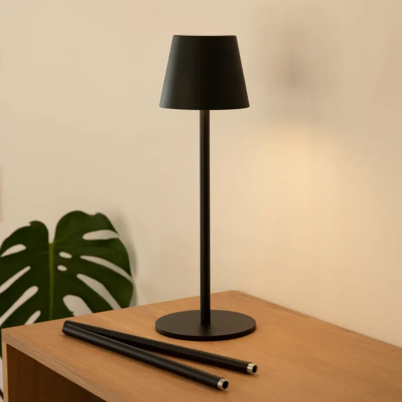 LED Stehlampe höhenverstellbar - schwarz