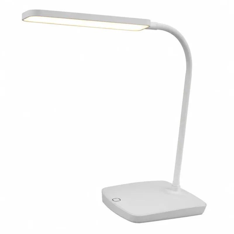 Moderne dimmbare LED-Schreibtischlampe in Weiß mit Touch-Steuerung und USB-Anschluss
