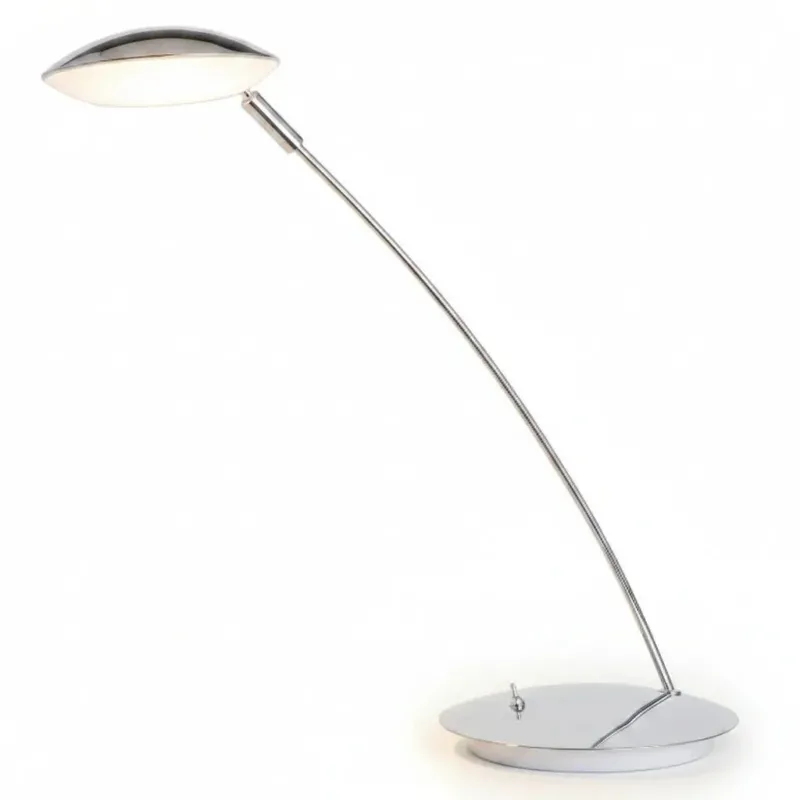 LED Schreibtischleuchte chrom glänzend Kano Tischlampe