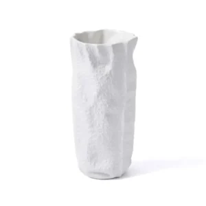 Licia Ceramic Vase White 12x8x26 cm - Exporgin - Global Shopping Site