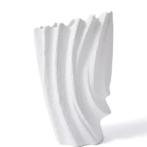 Licia Ceramic Vase White 29x19x47 cm - Exporgin - Global Shopping Site