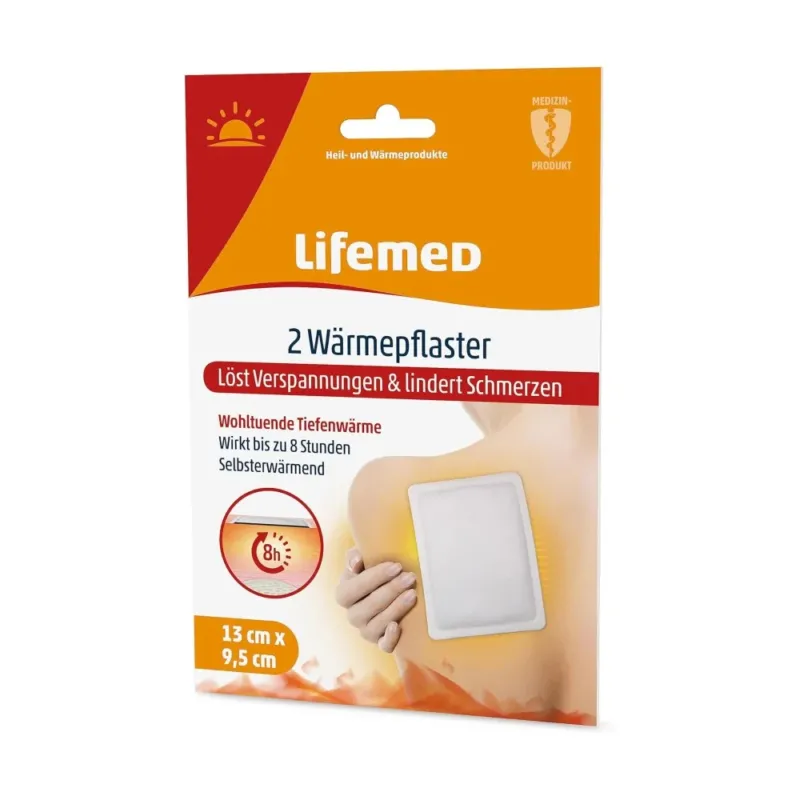 Lifemed Wärmepflaster 9,5 cm x 13 cm, weiß, 2er Pack - 1