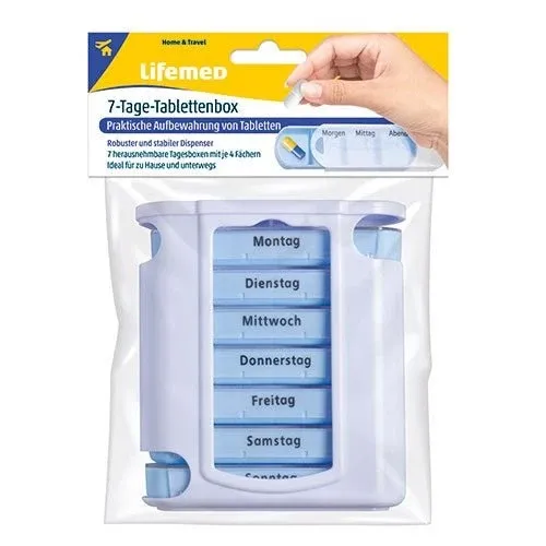 Lifemed Wochendispenser Pillenbox 7-Tage 12,8 cm x 11,2 cm x 4,2 cm