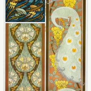 Jellyfish And Algae; Cicadas And Lilies; Peacocks And Laburnum From The Animal In The Decoration (1897), Maurice Pillard Verneuil