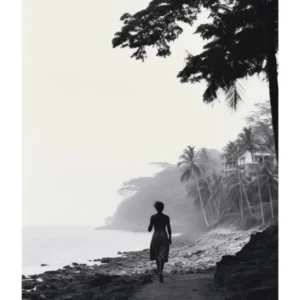 Poster Of Jamaica, Black And White Analogue Photograph 4