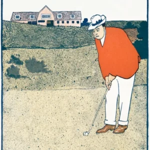 Man Playing Golf, Edward Penfield