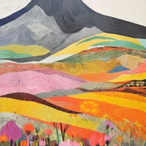 Ben More Scotland 2 Colourful Mountain Illustration