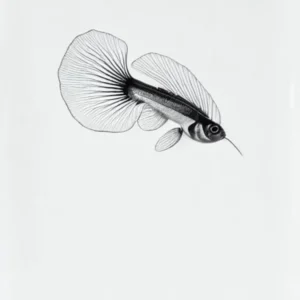 Sea Robin Black & White Drawing