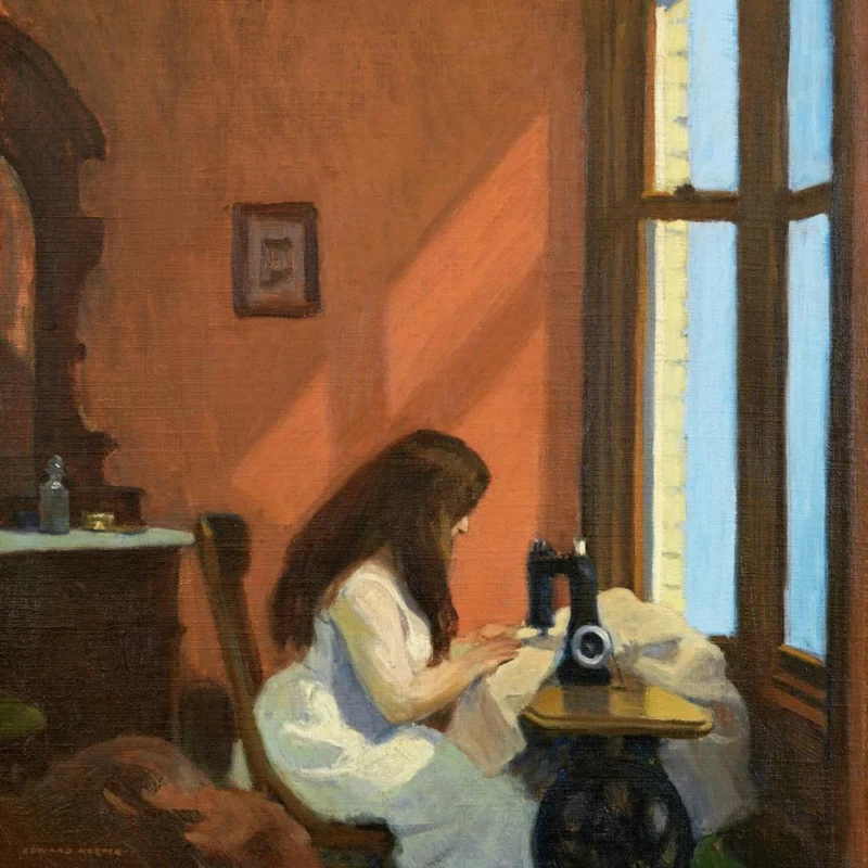 Girl At Sewing Machine, Edward Hopper Square