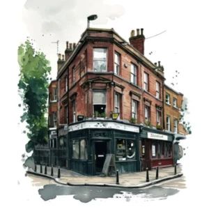 Sutton London Borough Street Watercolour 4 Poster