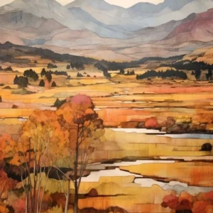 Autumn National Park Painting Rocky Mountain National Park Colorado Usa 6