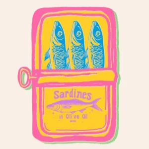Tin Of Sardines Dopamine Kitchen Wall Art Maximalist Decor