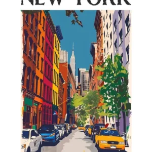 Tribeca New York Colourful Silkscreen Illustration 2 Poster
