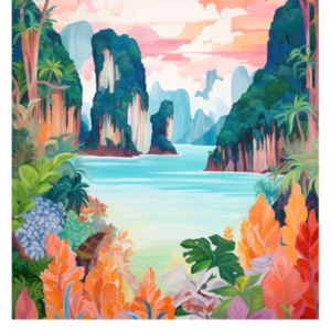 Maya Bay Beach Thailand Travel Poster