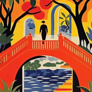 Alamillo Bridge, Seville, Spain Colourful 3